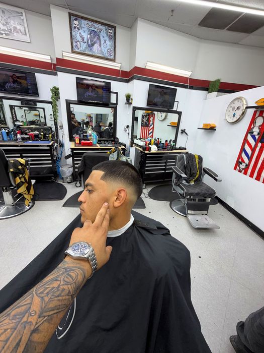 Fresh cut in the chair at Kings Barbershop